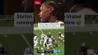 “He’s slow as hell” 😭 #mikevrabel #stefondiggs #nfl #nflfunny #patriots