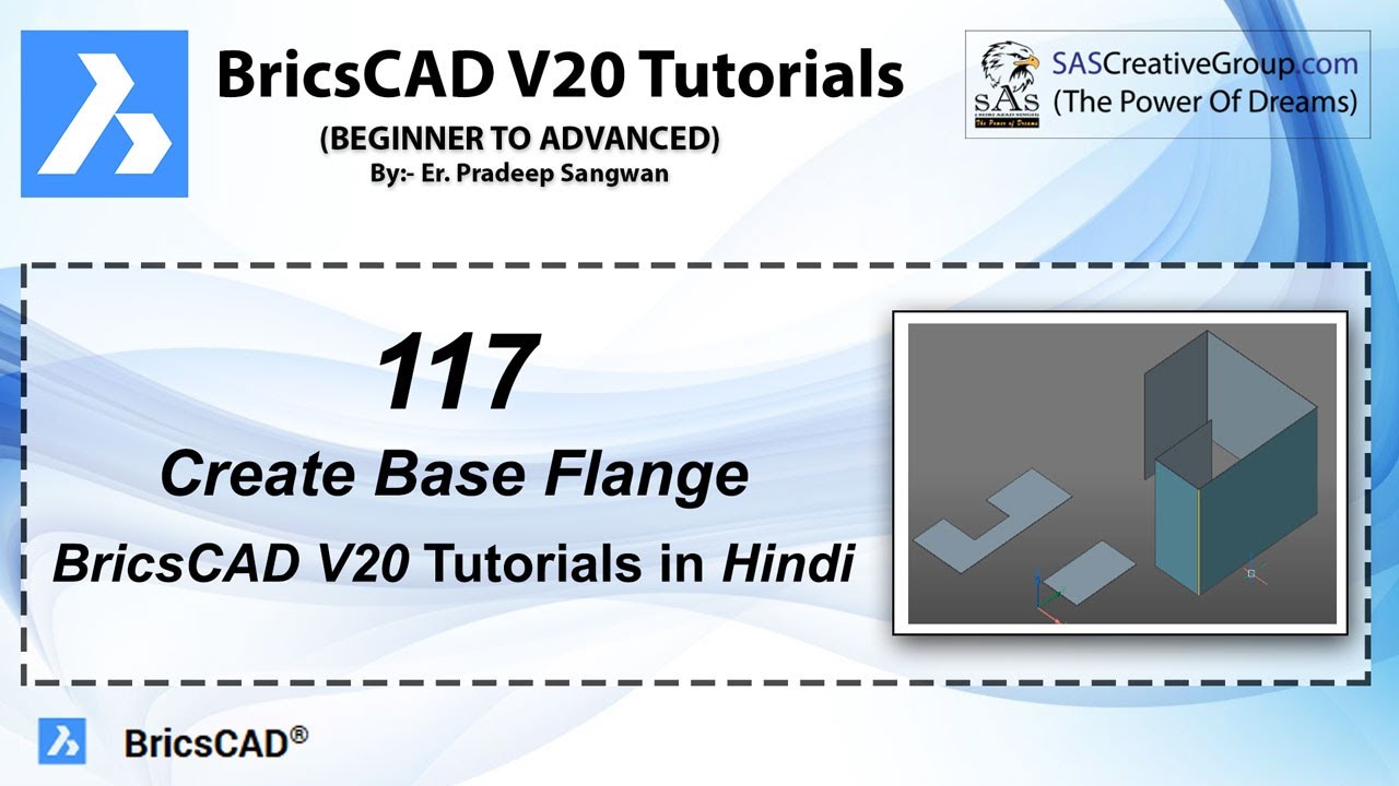 BricsCAD V20 Tutorial 117: How to use Base Flange & Extrude Polyline ...