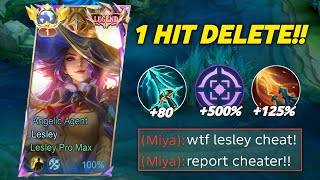 NEW META! LESLEY 500% BEST DAMAGE BUILD AND EMBLEM!!😱🔥 (new build) | LESLEY BEST SKIN 2026