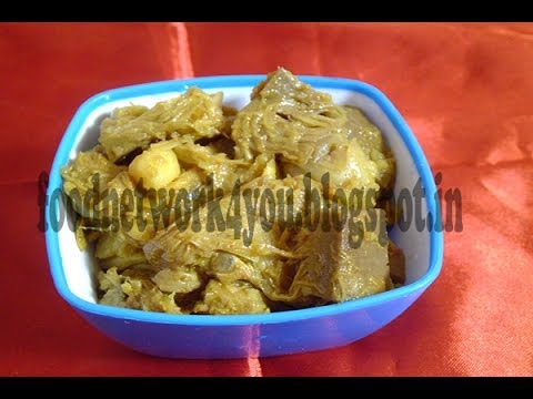 Green Jackfruit With Gravy Recipe (Echor Recipe)