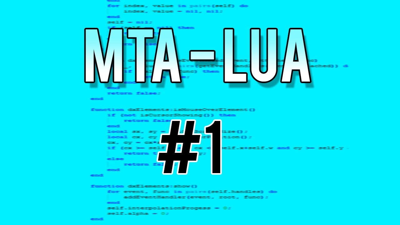LUA SCRIPTEN #1 | MTA | Das Aufsetzen eines Servers | Teil 1 - YouTube