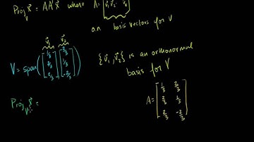 Lin Alg: Finding projection onto subspace with orthonormal basis example (Bangla)