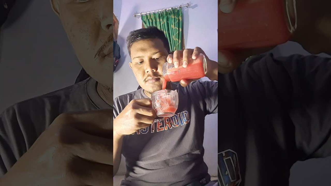 Pouring Strawberry Juice Concentrate 