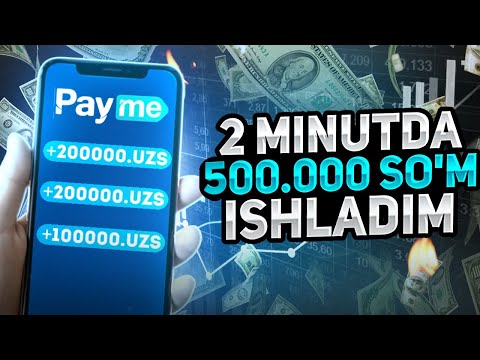 OZBEK SAYTDA 2 DAQIQADA 500.000 SO'M ISHLADIM | ONLAYN TARZDA SOMDA PUL ISHLASH