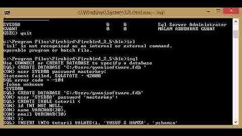 Creating user in firebird DBMS