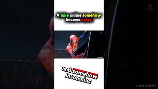 A random joke ended up in Spider-Man PS4's final game #spiderman #gaming #shorts