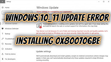 🔴Fix Windows Update Error 0x800706be in Windows 10/11 [2022]