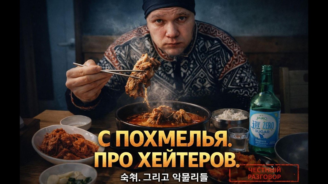 С похмелья отвечаю хейтерам | Суп из свиного позвоночника и соджу