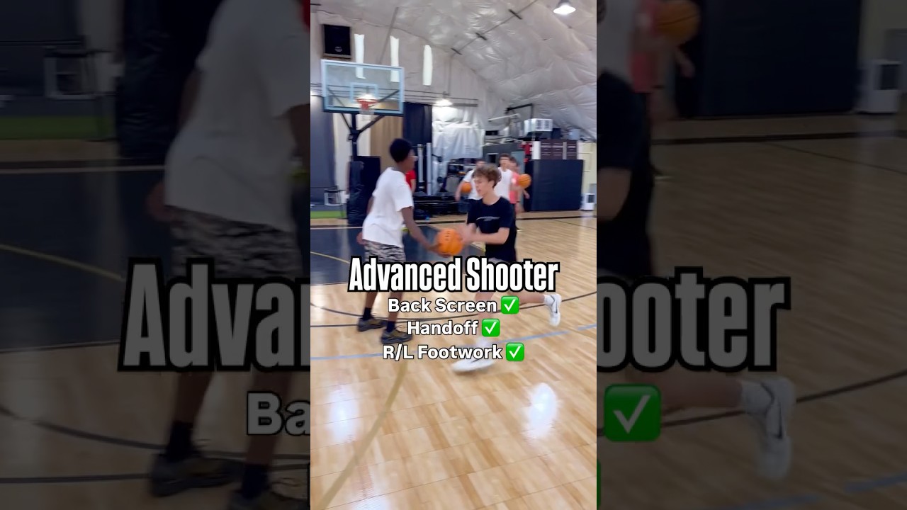 Advanced Shooter Back Screen ✅Handoff ✅R/L Footwork ✅ #Basketball #Gym #Workout #Training #Shooting