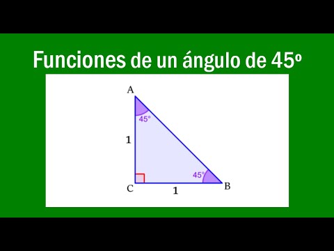 Funciones de un ángulo de 45º - YouTube