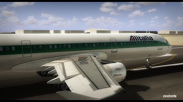 AIRBUS X A321 TAKEOFF AT ROME [FSX HD]