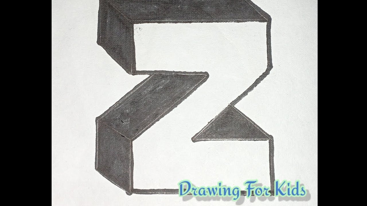 How to draw letter 'Z' in 3DEasy Drawing Tutorial YouTube