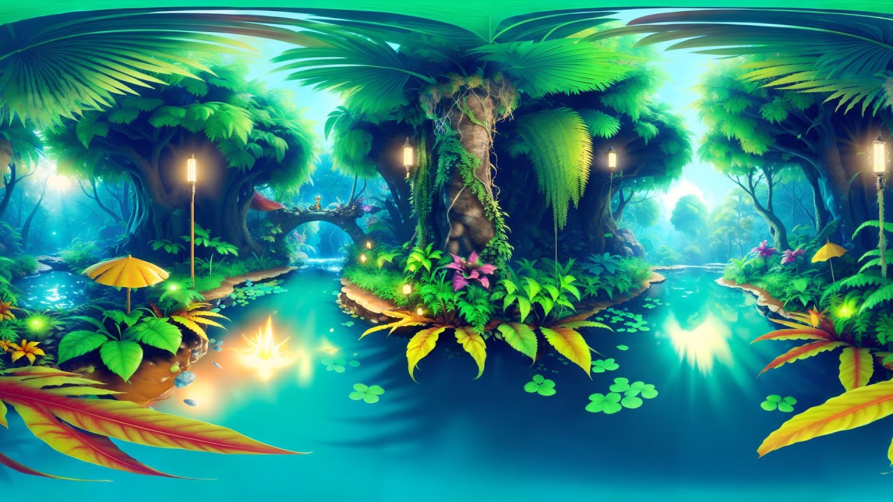 HDRI Stylized Tropical Forest Panoramas, video preview 2