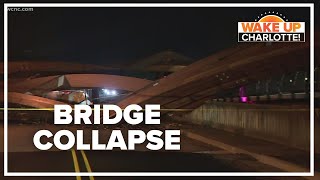 Wooden arches over pedestrian bridge in Hickory, NC collapse