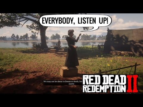 Miss Grimshaw Hidden Low Food Supply Speech | Red Dead Redemption 2 ...