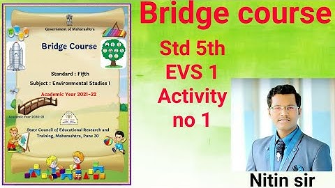 Bridgecourse || Std 5th|| Environmental studies || Activity no 1 ||Nitin sir|| @pioneertutorials1717