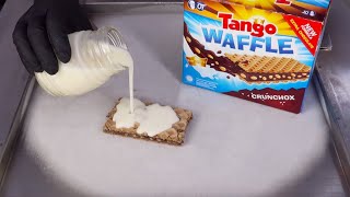 Tango WAFFLE Chocolate Ice Cream Roll | Fried Ice Cream | Satisfying Food Ice Cream Rolls