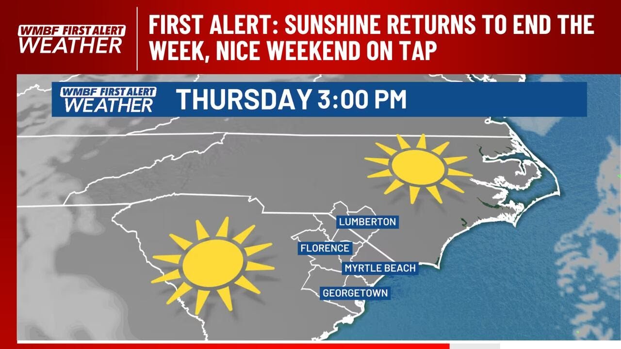 FIRST ALERT: Sunshine returns to end the week, nice weekend on tap ...