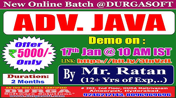 ADV. JAVA Online Training @ DURGASOFT