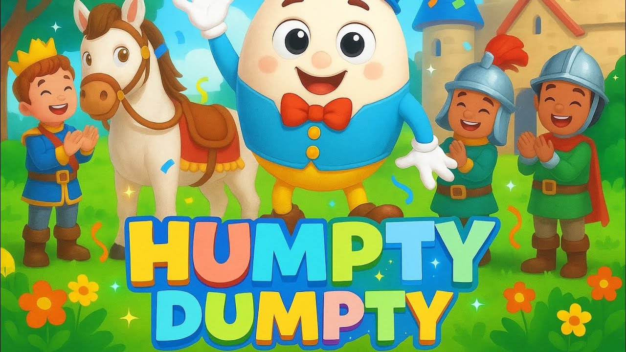 Humpty Dumpty | 3D Cartoon Nursery Rhyme for Kids | Fun Learning Song ...