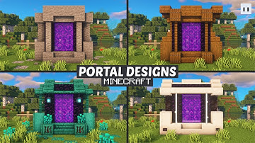 Minecraft : How to Build a Nether Portal Design | Small & Simple