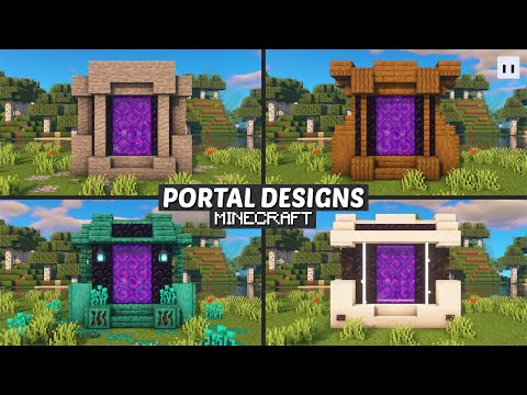 Minecraft : How to Build a Nether Portal Design | Small & Simple