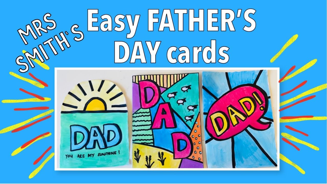 MRS SMITH'S EASY FATHERS DAY CARDS Art for Kids