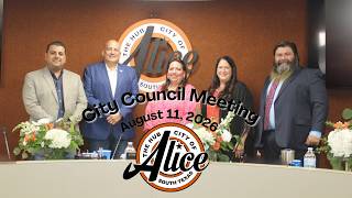 City of Alice City Council Meeting - August 11, 2026