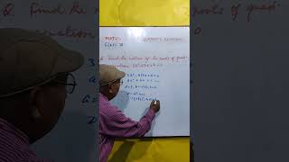 MATHS (Class -10)[Quadratice Equations]#education #maths #quadraticequation #ytshort