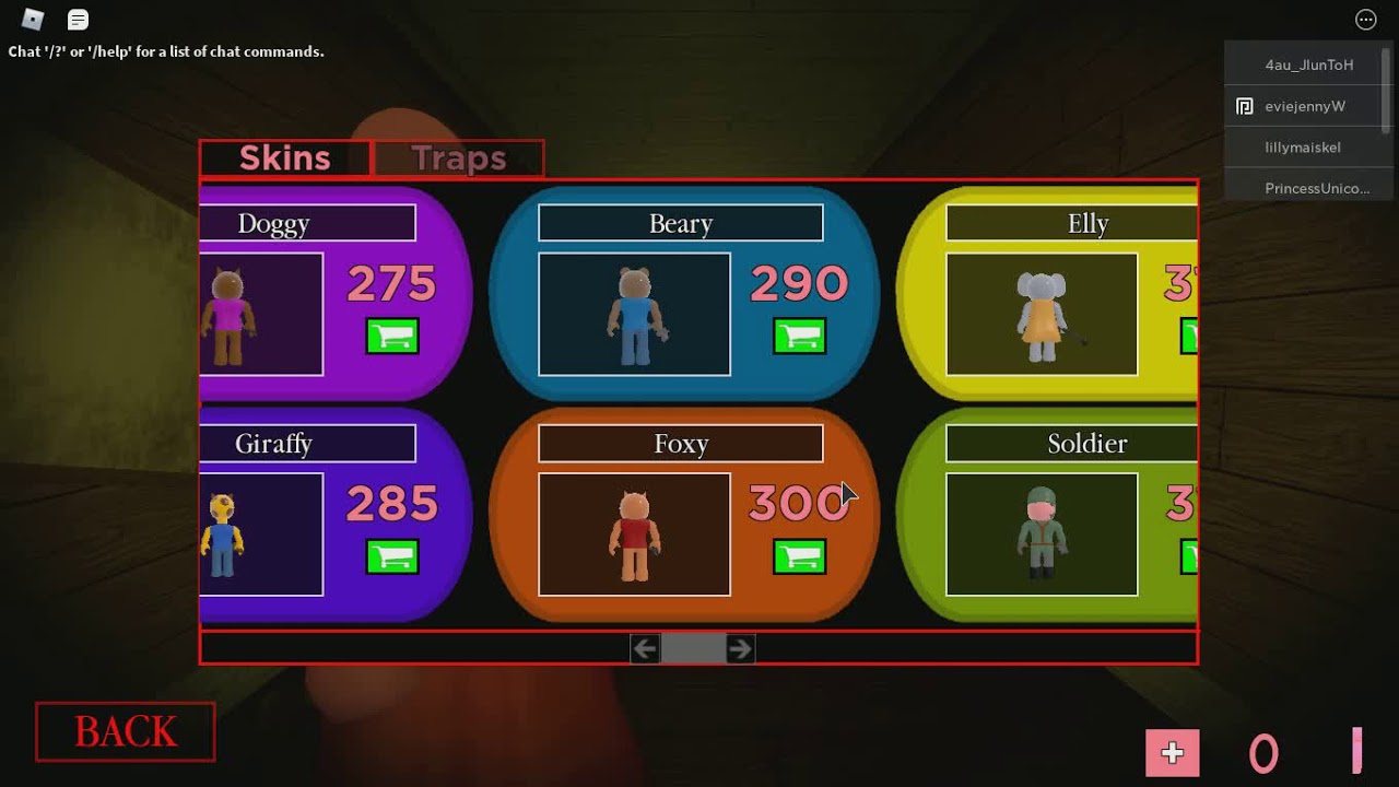 piggy- all character prices