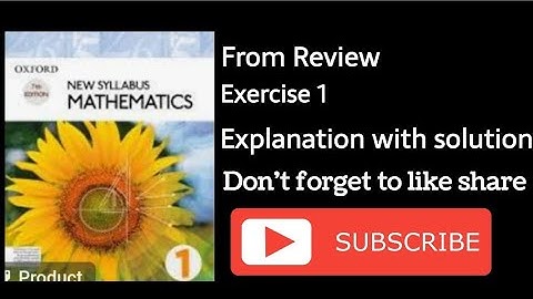 New syllabus mathematics D1 Chapter 1 complete explanation with solution Review exercise 1