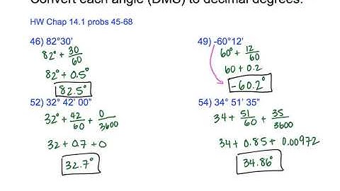 Converting from Degrees, Minutes, & Seconds (Journal 4)