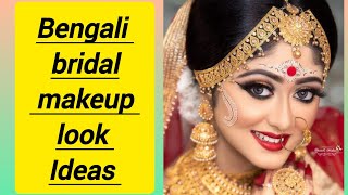 Bengali bridal makeup look idea 2024 | Bengali outfit for wedding #bridalmakeup #trending #viral