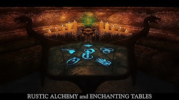 TES V Skyrim Retexutre - RUSTIC ALCHEMY and ENCHANTING TABLES [HD 1080p]