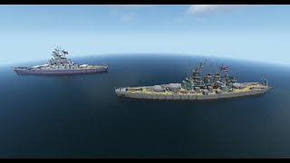Minecraft Create Big Cannons - battleship USS N. Carolina (BB-55) -firing turorial(subtitles)