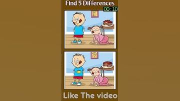 Tricky Puzzle - Find All 5 Differences 🔎  #puzzlechallengeusa #iqtestusa #usachallenge #brainteasers