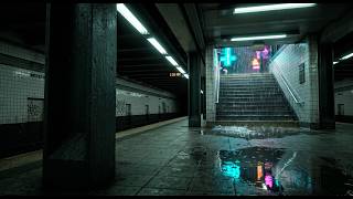 1hour lofi + 1 hour rain ☔ | Shibuya Subway 1AM