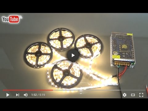 Wideo: Podłączanie taśmy LED do sieci 220V: schemat i opis