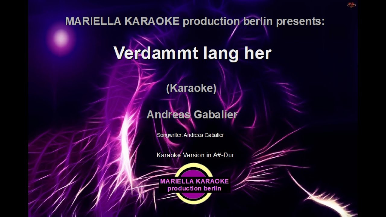 Andreas Gabalier - Verdammt lang her (Karaoke Version) - YouTube