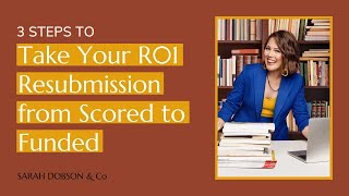 3 Steps to take your R01 Resubmission from Scored to Funded