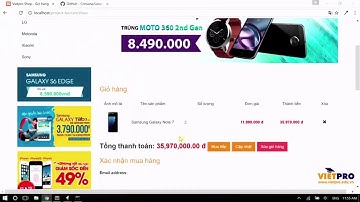 LARAVEL FRONTEND BÀI 31  CẬP NHẬT GIỎ HÀNG