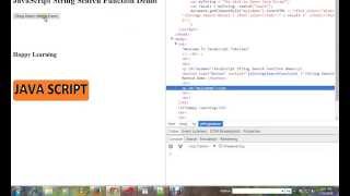 STRING SEARCH METHOD IN JAVASCRIPT   DEMO