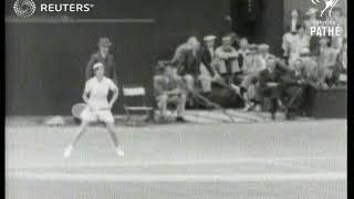TENNIS: Helen Wills Moody beats Kay Stammers, last British competitor in the Women's singles (1938)