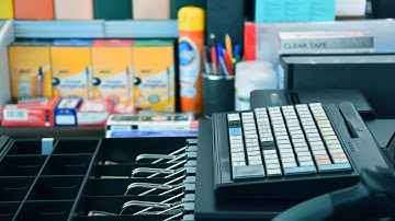 Office ASMR: Work With Me | POS Cash Register-Money Counting-Cash Drawer-Barcode Reader-Typing Sound