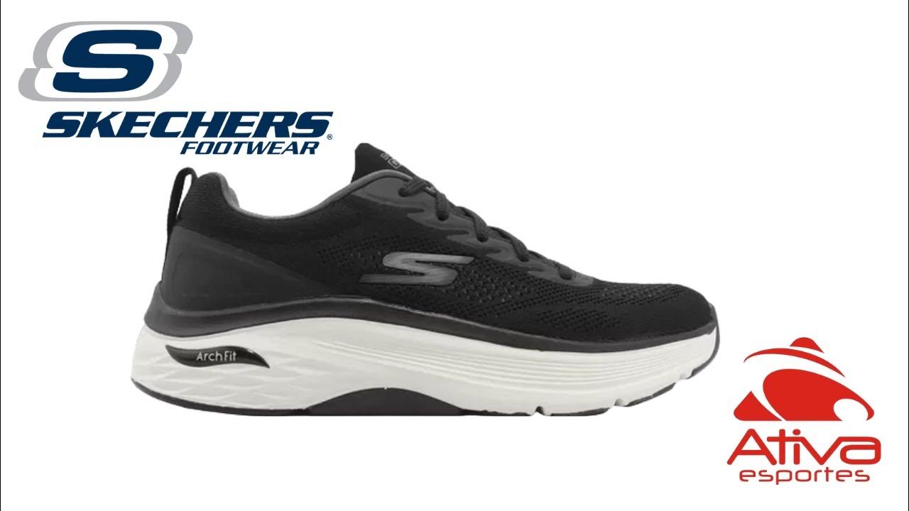 Tênis Skechers Max Cushioning Arch Fit 220339-BLK - YouTube