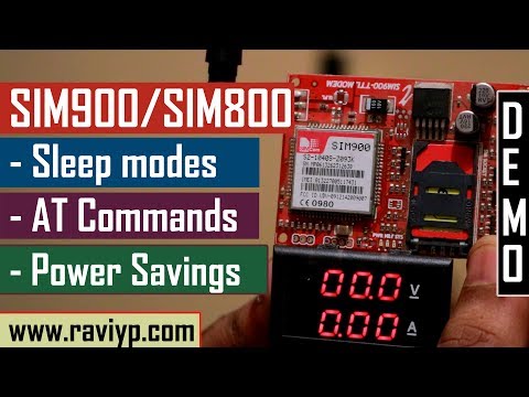 SIM900/SIM800 Sleep mode AT commands - Live Demo