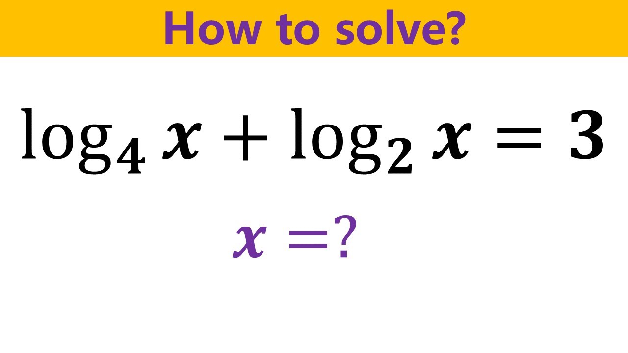 A Logarithmic Equation Different Bases YouTube A Logarithmic Equation Different Bases YouTube