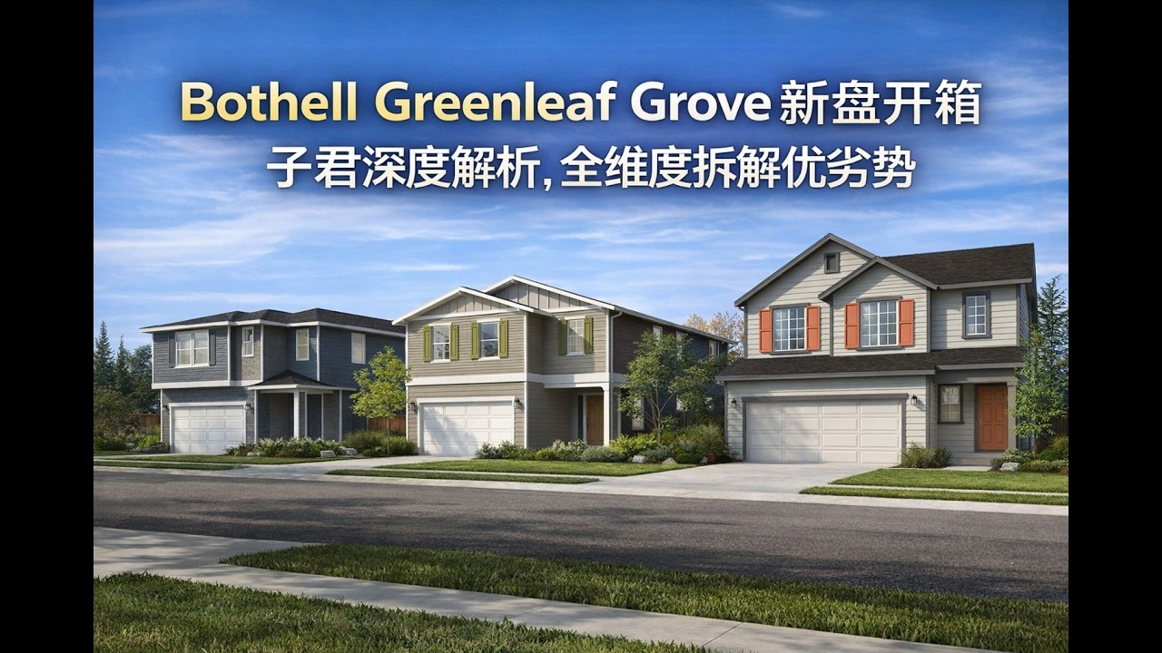 大西雅图 Bothell 新盘 Greenleaf Grove 开箱 Episode 1 | 子君深度解析，全维度拆解优劣势，助您精准判断