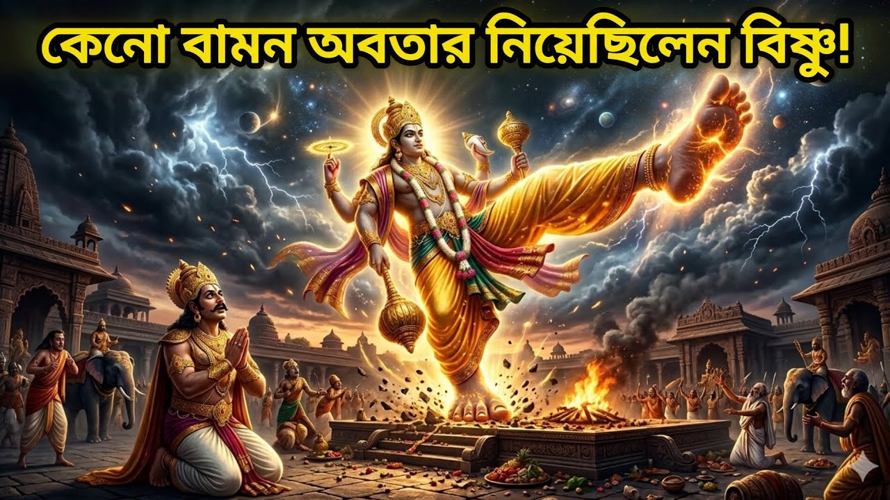 বামন অবতার: মাত্র ৩ পায়ে শেষ মহাবলীর সাম্রাজ্য | Vamana Avatar Story | Hindu Mythology
