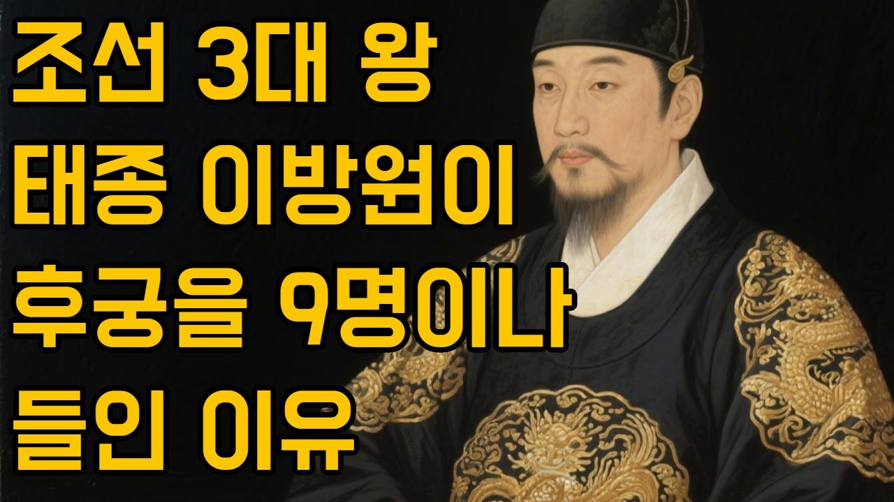 조선3대왕 태종 이방원I후궁을 9명이나 들인이유I민씨가문I원경왕후I역사이야기 - YouTube